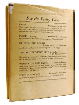 PANIC; A Play in Verse Signed