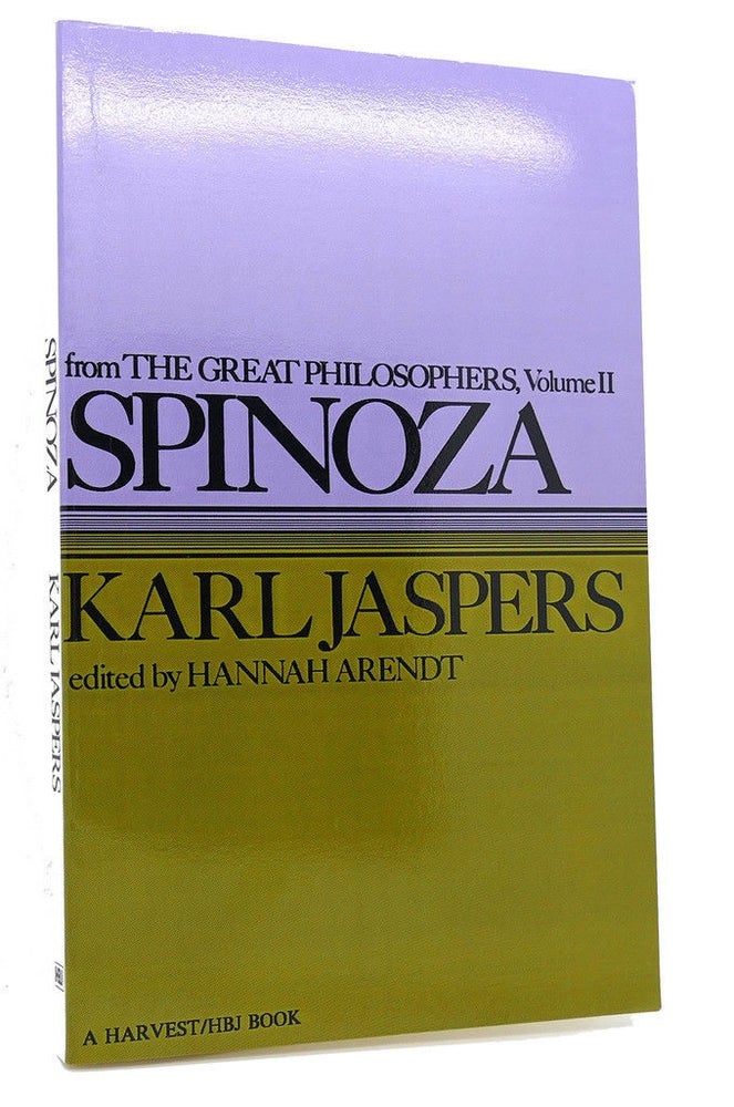 Item #300051 SPINOZA. Karl Jaspers.