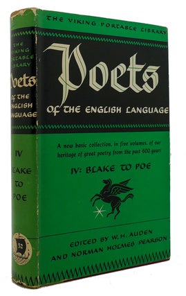 Item #300341 POETS OF THE ENGLISH LANGUAGE IV: Blake to Poe. W. H. Auden, Norman Holmes Pearson