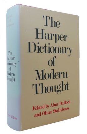 Item #300474 HARPER DICTIONARY OF MODERN THOUGHT. Alan Bullock, Oliver Stallybrass