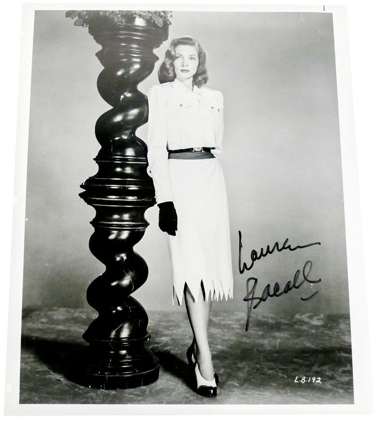 Item #300931 SIGNED LAUREN BACAL LPHOTO 8'' X 10'' autograph - photograph. Lauren Bacall.
