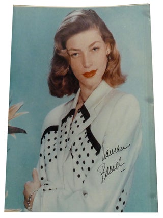 SIGNED LAUREN BACALL PHOTO; 8'' X 10'' autograph - photograph. Lauren Bacall.