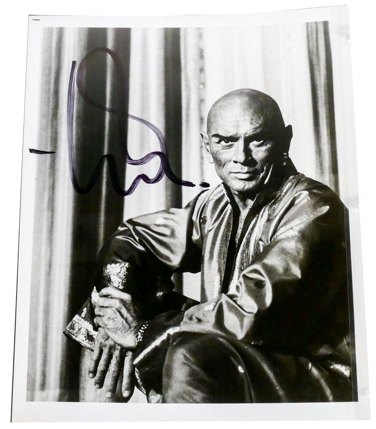 Item #300936 SIGNED YUL BRYNNER PHOTO 8'' X 10'' autograph - photograph. Yul Brynner.