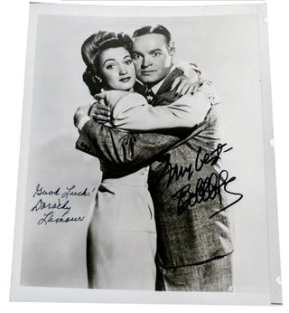Item #300958 SIGNED DOROTHY LAMOUR & BOB HOPE PHOTO 8'' X 10'' autograph - photograph. Dorothy...