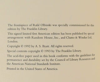 ANGELS & INSECTS; Franklin Library Signed