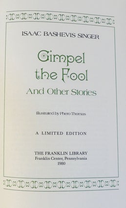 GIMPEL THE FOOL SIGNED Signed Franklin Library