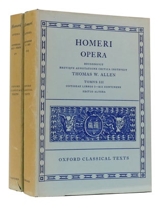 Item #301752 HOMERI OPERA TOMVS III-IV ODYSSEAE LIBROS. Homer D. B. Monro T. W. Allen