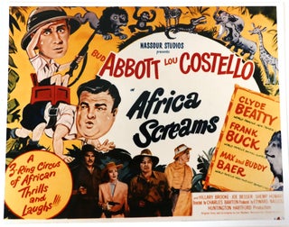 Item #303362 AFRICA SCREAMS MOVIE POSTER 8 X 10 INCH PHOTOGRAPH. Abbott and Costello