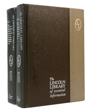 Item #303559 THE LINCOLN LIBRARY OF ESSENTIAL INFORMATION 2 VOLUME SET. Abraham Lincoln