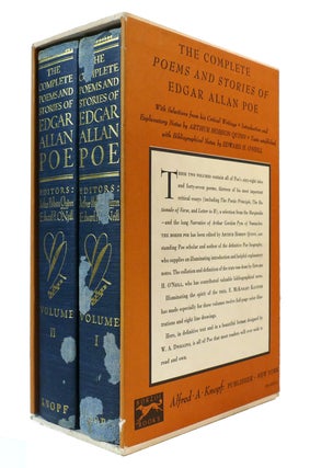 Item #303948 THE COMPLETE POEMS AND STORIES OF EDGAR ALLAN POE TWO VOLUMES (THE BORZOI POE)....