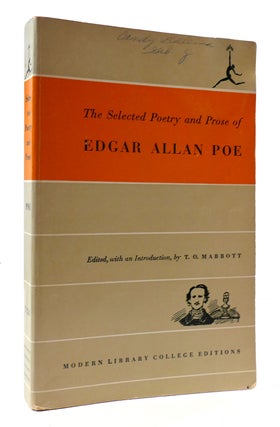 Item #305675 THE SELECTED POETRY OF EDGAR ALLAN POE. Edgar Allan Poe