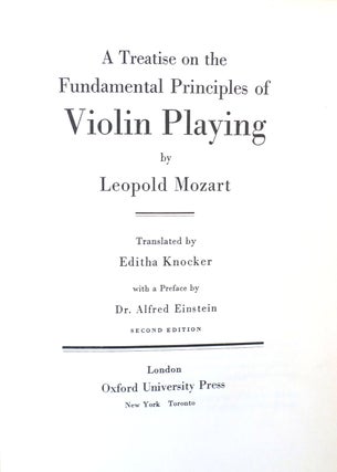 A TREATISE ON THE FUNDAMENTAL PRINCIPLES OF VIOLIN PLAYING
