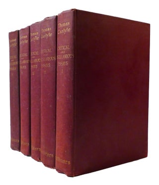Item #308158 CRITICAL AND MISCELLANEOUS ESSAYS IN FIVE VOLUMES. Thomas Carlyle