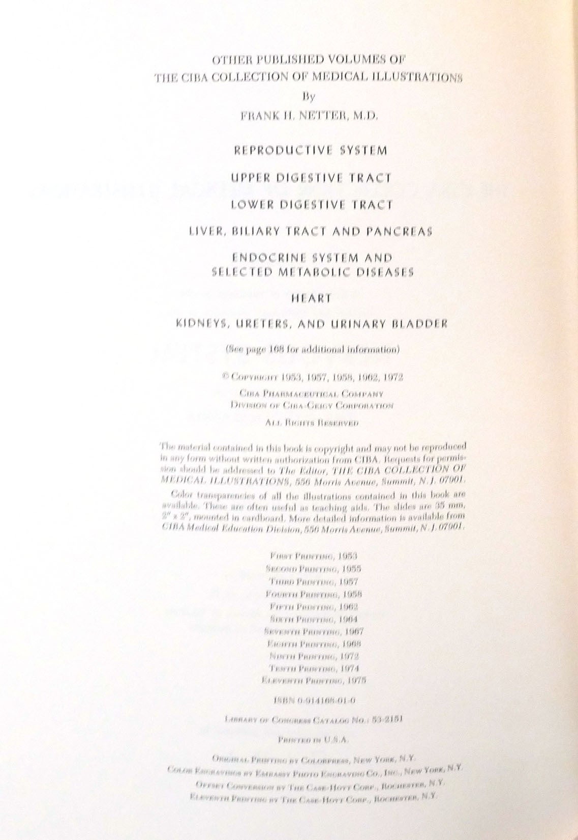 THE CIBA COLLECTION OF MEDICAL ILLUSTRATIONS 8 VOLUME SET | Frank
