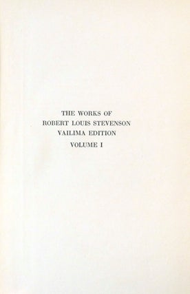 THE WORKS OF ROBERT LOUIS STEVENSON; 26 Volume Set