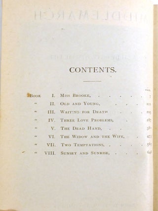 GEORGE ELIOT'S WORKS: MIDDLEMARCH; FELIX HOLT, POEMS, SPANISH GYPSY; MILL ON THE FLOSS, SILAS MARNER; ROMOLA, THEOPHRASTUS SUCH; SCENES FROM CLERICAL LIFE, ADAM BEDE; DANIEL DERONDA