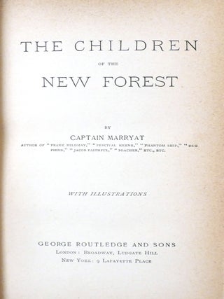 24 VOLUME SET: CHILDREN OF THE NEW FOREST, LITTLE SAVAGE, JAPHET, THE DOG FIEND, THE PRIVATEERSMAN, JACOB FAITHFUL, FRANK MILDMAY, PETER SIMPLE, THE KING'S OWN, THE POACHER, THE MISSION, VALERIE, RATTLIN, THE REEFER, MASTERMAN READY, THE PHANTOM SHIP; Settlers in Canada, Newton Forster, the Pirate and the Three Cutters, Olla Podrida, the Pacha of Many Tales, Mr. Midshipman Easy, Poor Jack, the Travels and Adventures of Monsieur Violet, Percival Keene