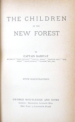 24 VOLUME SET: CHILDREN OF THE NEW FOREST, LITTLE SAVAGE, JAPHET, THE DOG FIEND, THE PRIVATEERSMAN, JACOB FAITHFUL, FRANK MILDMAY, PETER SIMPLE, THE KING'S OWN, THE POACHER, THE MISSION, VALERIE, RATTLIN, THE REEFER, MASTERMAN READY, THE PHANTOM SHIP; Settlers in Canada, Newton Forster, the Pirate and the Three Cutters, Olla Podrida, the Pacha of Many Tales, Mr. Midshipman Easy, Poor Jack, the Travels and Adventures of Monsieur Violet, Percival Keene