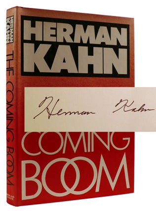 THE COMING BOOM SIGNED Economic, Political, and Social. Herman Kahn.