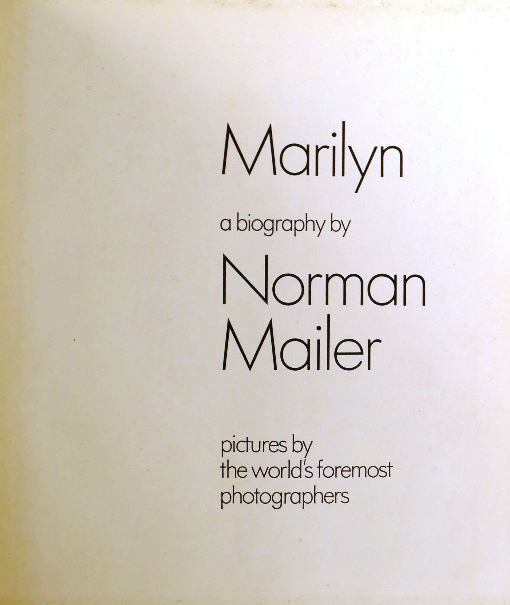 MARILYN: A BIOGRAPHY | Norman Mailer | First Edition; First Printing