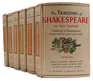 Item #313921 WILLIAM SHAKESPEARE 6 VOLUME SET The Tragedies of Shakespeare in Two Volumes, the...