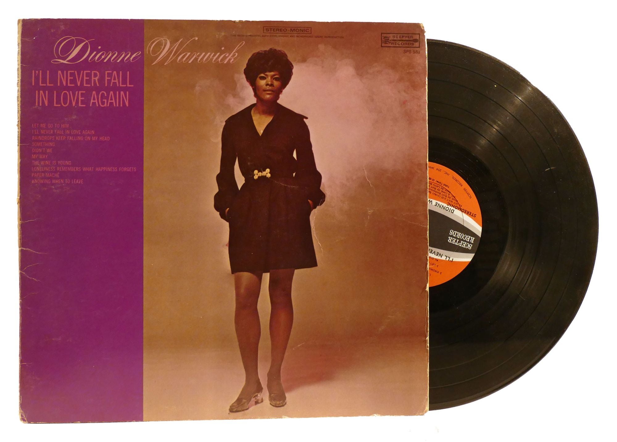 I'LL NEVER FALL IN LOVE AGAIN VINYL LP Sps 581 by Dionne Warwick on Rare  Book Cellar