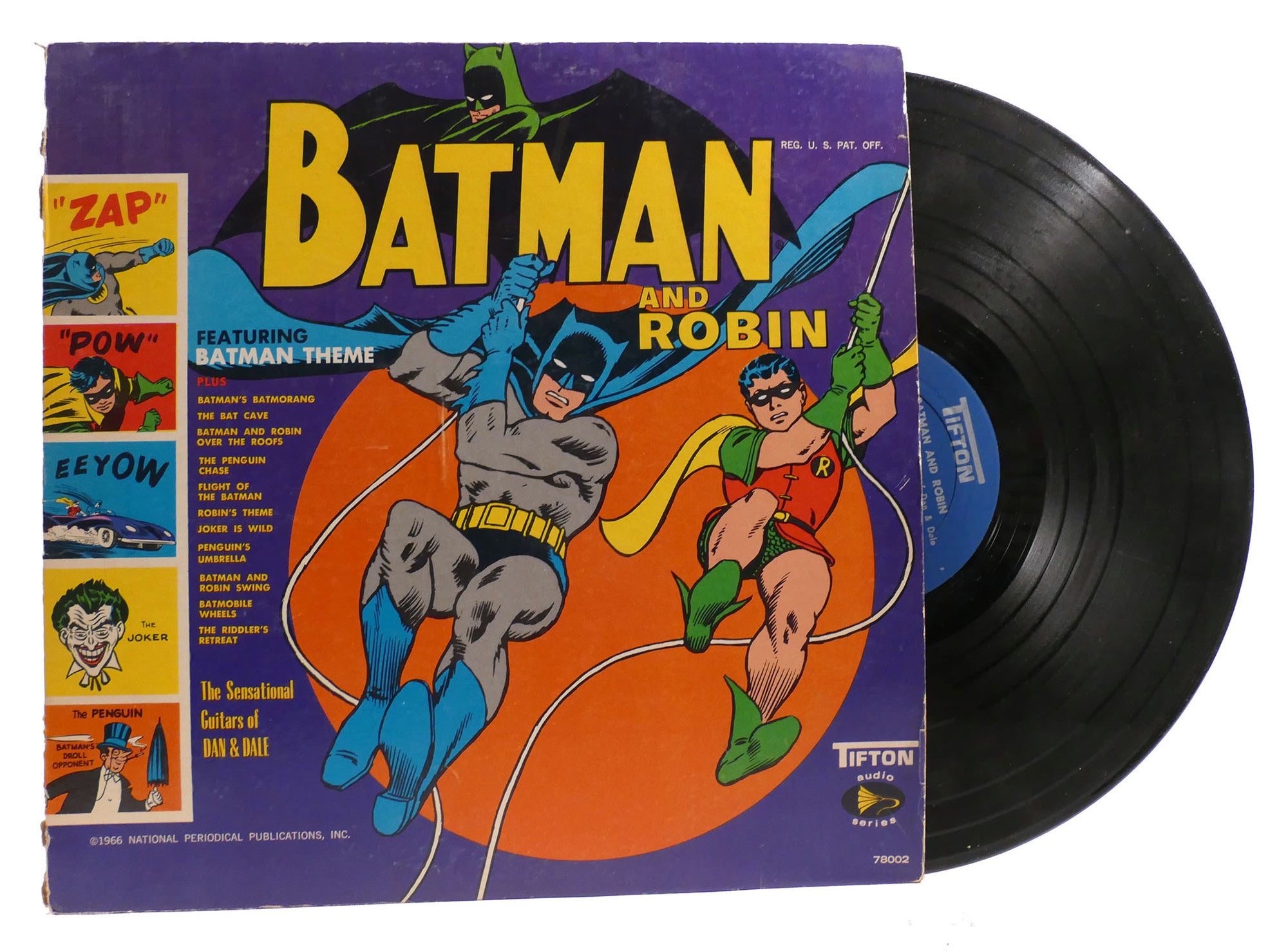 BATMAN AND ROBIN VINYL LP; 78002 | The Sensational Guitars Of Dan 