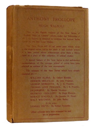 ANTHONY TROLLOPE. Hugh Walpole.