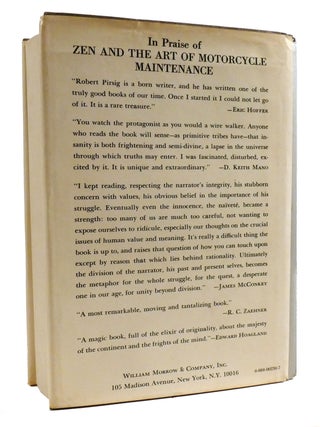 ZEN AND THE ART OF MOTORCYCLE MAINTENANCE; An Inquiry Into Values