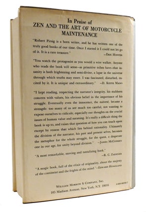 ZEN AND THE ART OF MOTORCYCLE MAINTENANCE; An Inquiry Into Values