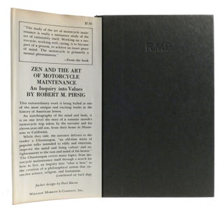 ZEN AND THE ART OF MOTORCYCLE MAINTENANCE; An Inquiry Into Values