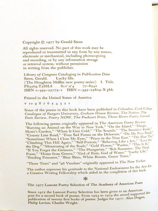 LUCKY LIFE; Poems Signed