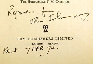 THE NORTH AMERICAN JOHNSONS; A Short Story of Triumph and Tragedy Signed