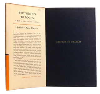 BROTHER TO DRAGONS; A Tale in Verse and Voices