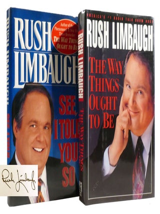 Item #323210 THE WAY THINGS OUGHT TO BE AND SEE, I TOLD YOU SO 2 VOLUME SET. Rush Limbaugh