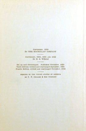 THE OUTLINE OF HISTORY 4 VOLUME SET; Being a Plain History of Life and Mankind