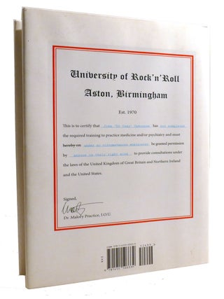 TRUST ME, I'M DR. OZZY; Advice from Rock's Ultimate Survivor Signed