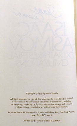 EXTRATERRESTRIAL CIVILIZATIONS; Signed