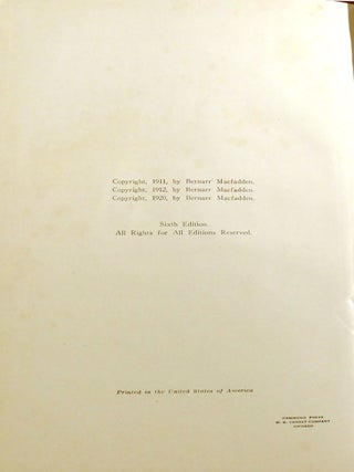 MACFADDEN'S ENCYCLOPEDIA OF PHYSICAL CULTURE VOLUMES I-III