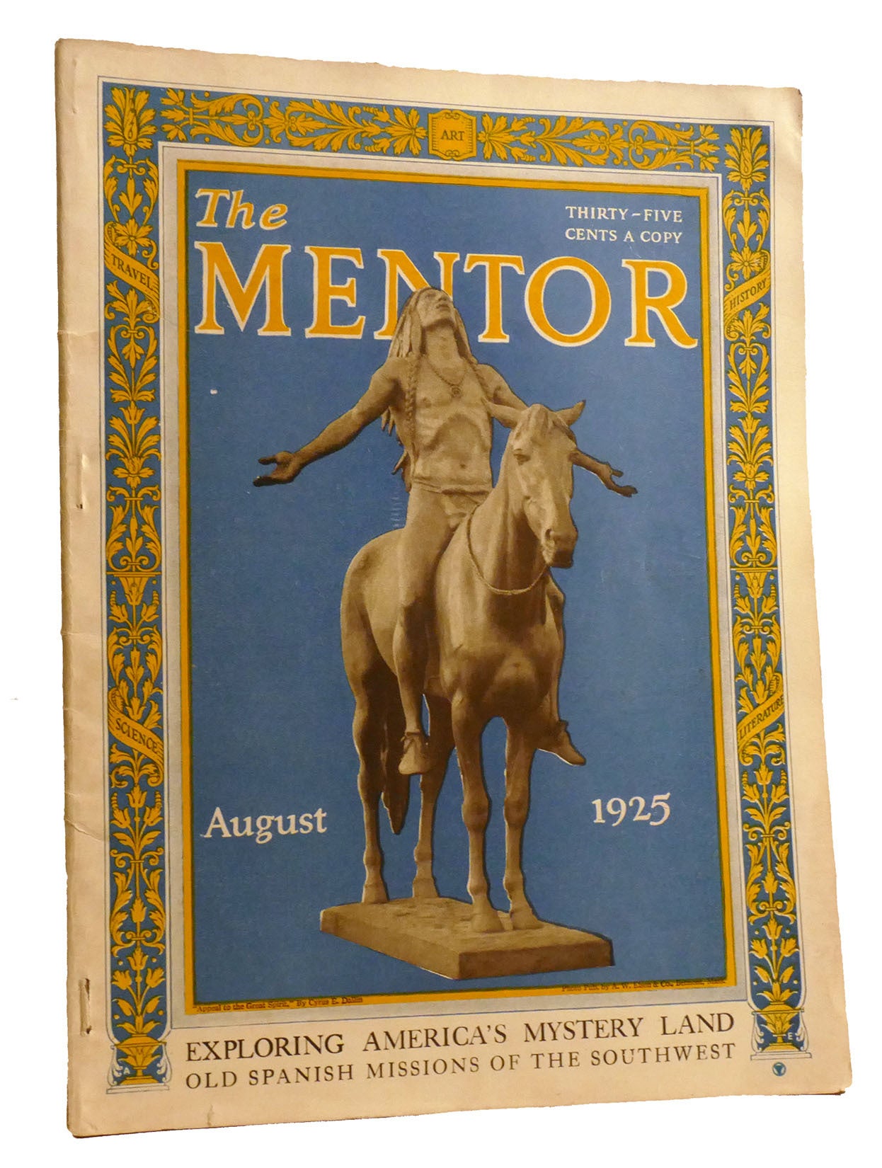 THE MENTOR AUGUST 1925 First Edition; First Printing