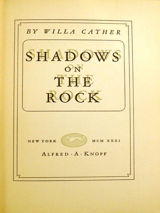 SHADOWS ON THE ROCK
