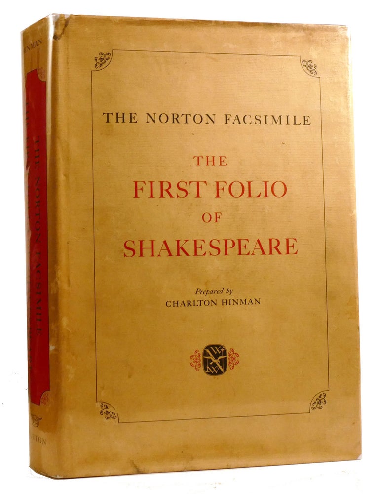 Item #327576 THE FIRST FOLIO OF SHAKESPEARE; The Norton Fascsimile. William Shakespeare.