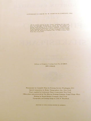 THE FIRST FOLIO OF SHAKESPEARE; The Norton Fascsimile