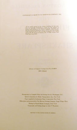 THE FIRST FOLIO OF SHAKESPEARE; The Norton Fascsimile
