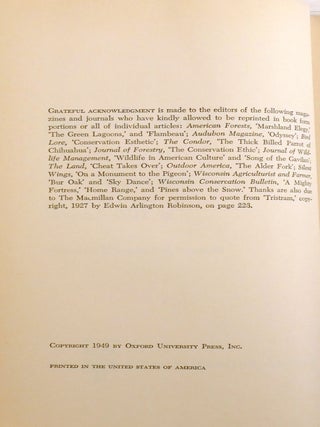 A SAND COUNTY ALMANAC And Sketches Here and There