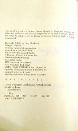 LONESOME DOVE SIGNED; Signed