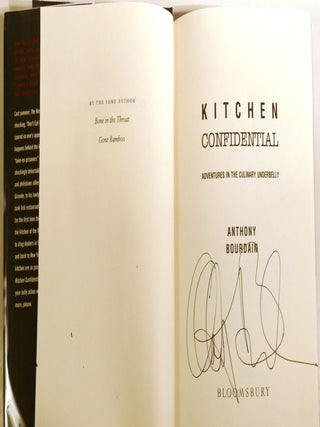 KITCHEN CONFIDENTIAL Adventures in the Culinary Underbelly Signed