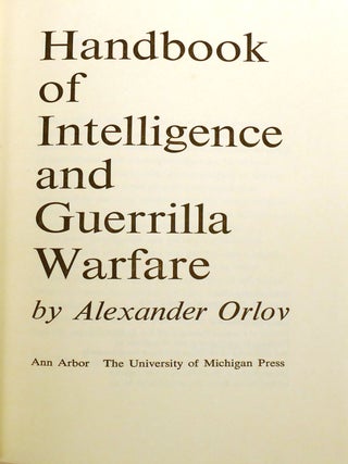 HANDBOOK OF INTELLIGENCE AND GUERRILLA WARFARE