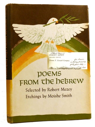 POEMS FROM THE HEBREW; Signed. Robert Mezey.