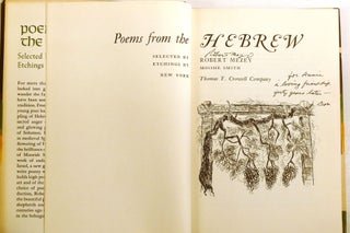 POEMS FROM THE HEBREW; Signed